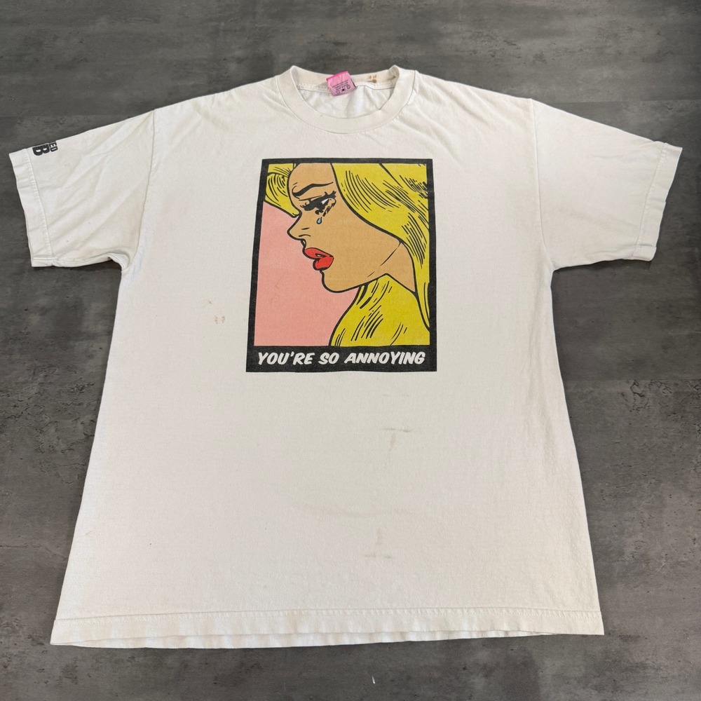 Vintage Married to the Mob Graphic Tee M White Pop Art Distressed Punk Skate